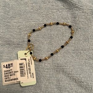 E.Newton digniaty sincerity 4mm Brad matte onyx beaded bracelet  NWT